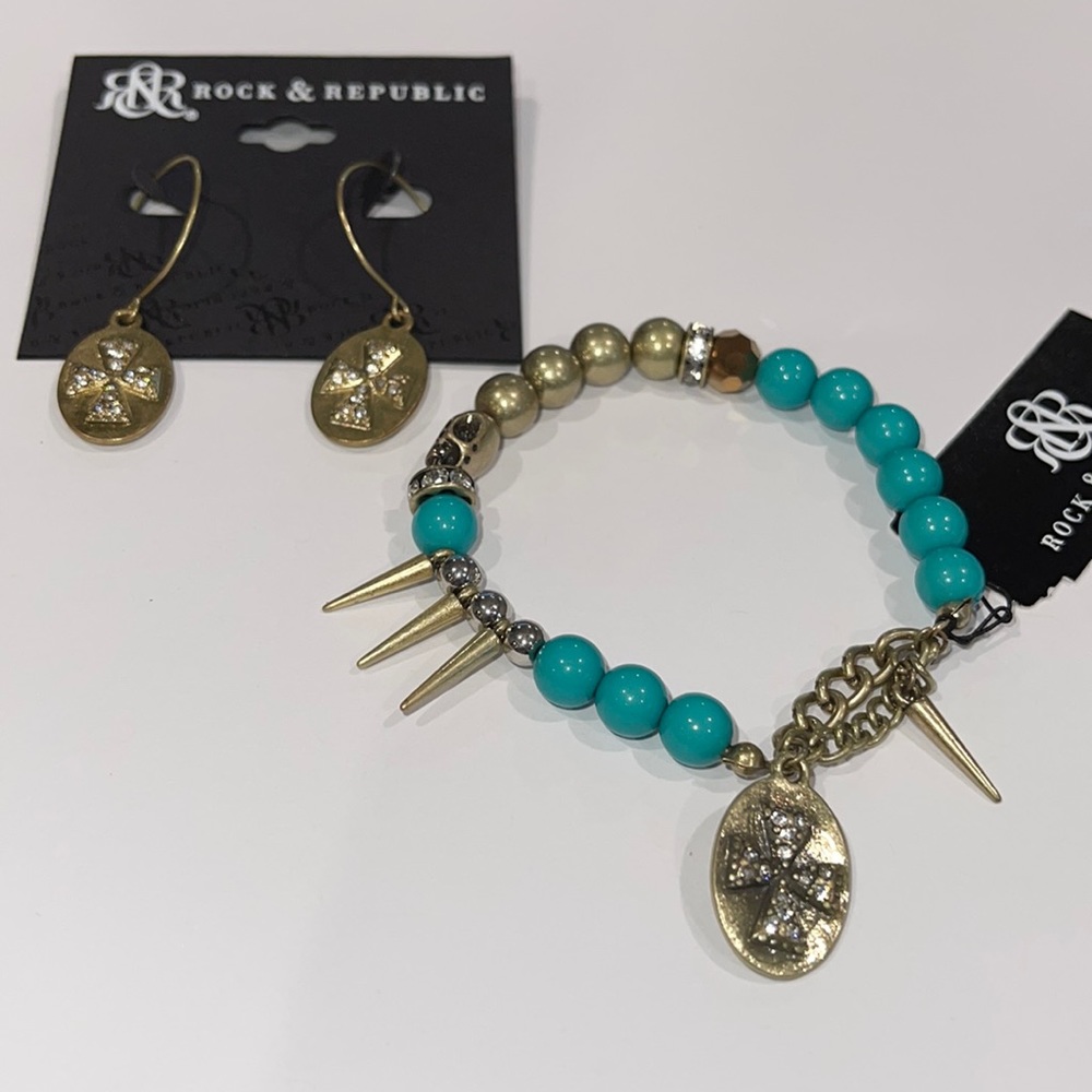 BNWT Rock & Republic Earrings & Bracelet